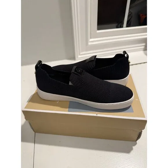 NWB Michael Kors Juno Stretch Knit Slip On Sneaker Black Size Womens 8 $109 [jb] - Picture 11 of 13